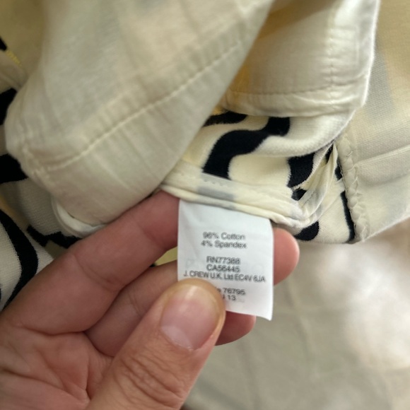 EUC Ivory J. Crew blazer with navy stripes - size xxs. - Picture 3 of 5